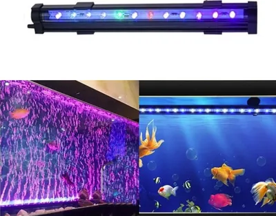 Image de Aquarium Réservoir de poissons multicolore Lumières LED Lampe étanche sous-marine - Prise américaine 15cm