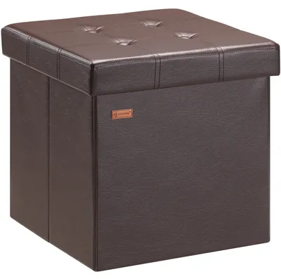 Immagine prodotto di Casaria Pouf Salvaspazio Portaoggetti 38x38x38 cm con Coperchio Rimovibile Sedile Imbottito 40 L