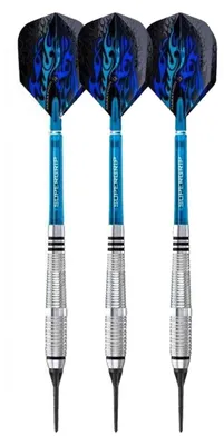 Immagine prodotto di Harrows - Freccette "Blaze" (confezione da 3) PP12483 (16 g) (nero/blu)