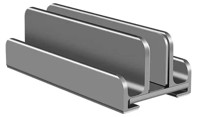 Imagen del producto de Soporte vertical de aluminio para portátil con tres compartimentos