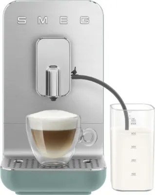 Obrázek produktu pro Smeg BCC13EGMEU, Espresso kávovar, 1,4 l, Kávová zrna, Mletá káva, Vestavěný mlýnek, 1350 W, Zelená