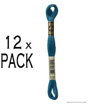 Obrázek produktu pro 12 x cívka výšivací příze DMC Mouline Special 117MC - 3760, 6 nití, 8 metrů