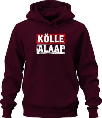Produktbild von Kölle Alaaf Karneval Köln Fastnacht Karnevalsjeck Kölsche Fasching Uni Hoodie Kapuzenpullover, Burgundy, L