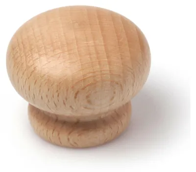 Image de Bouton De Meuble, Modèle 260, En Bois De Hêtre, ø40 Mm