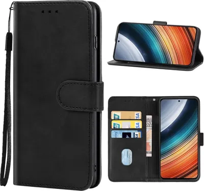 Produktbild von König Design Hülle kompatibel mit Xiaomi Redmi K40S Kunstleder Handyhülle - Handy Case Schwarz