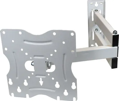 A white TV wall mount is shown against a white background.