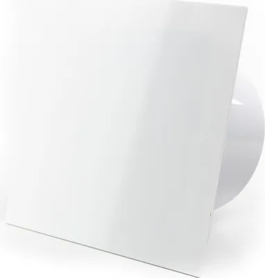 Obrázek produktu pro airRoxy Ventilátor do koupelny Ø 100 mm Plexi nástěnný ventilátor bílý vysoký lesk