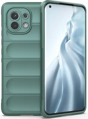 Obrázek produktu pro Xiaomi Mi 11 Pouzdro, Měkké TPU Silikonové Nárazuvzdorné Ochranné Pouzdro pro Xiaomi Mi 11 zelené