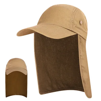 Produktbild von Sonnenhut für Herren, UPF 50+, breite Krempe, Angel-Sonnenhut mit Nackenklappe