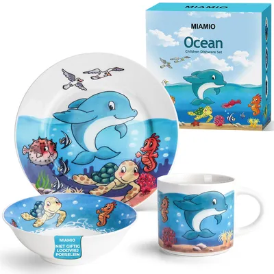 Obrázok produktu pre Sada 3 detských porcelánových tanierikov