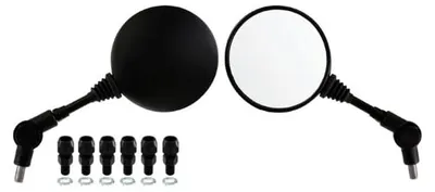 Image de rétroviseurs de moto ronds, universels, compatibles avec la plupart des modèles. (2 pièces)