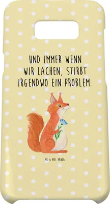 Produktbild von Mr. & Mrs. Panda Samsung Galaxy S8 plus Handyhülle  Eichhörnchen Blume - Gelb Pastell - Geschenk, Handy Case, Spaß, Cover, Lachen, Motivation Sprüche, Spruch Positiv
