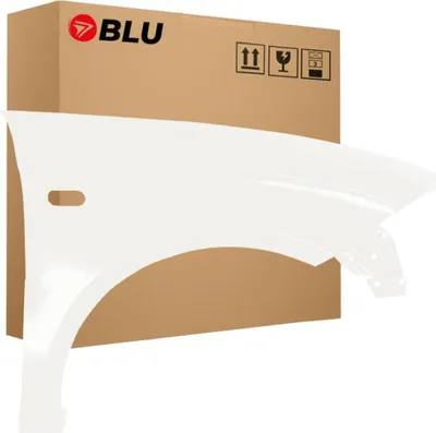 Zdjęcie produktu dla BLU Błotnik Premium pasujący do Seat Altea 5P1/5P5 LB9A Prawy Biały CandyWeiss | 2004-2015 | Przedni Przód | Lakierowany | Gotowy do montażu | Ocynk