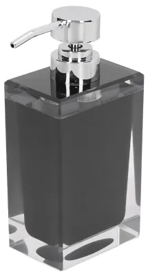 Produktbild von Handseifenspender mit Druckknopfdesign, schwarz, schlicht und mit feinen Details, Schaumseifenspender für Küche, Toilette und Waschküche
