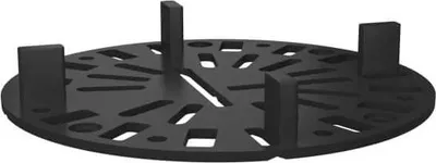 Produktbild von Renoplast RENOSLIM Stelzlager Terrassenkonsole Terrassenhalterung Terrassenplatten Pflasteruntergrund Höhe 2,2mm Fugenmörtel 4 mm Schwarz 10 Stück