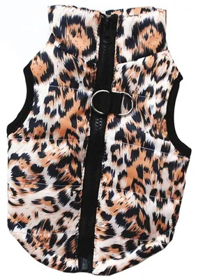 Produktbild von Hunde Winterjacke Thermo Hundemantel Leopardenmuster XL Winddicht Warm Baumwolle