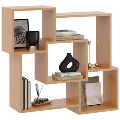 Produktbild von Wandregal Hanna Erle – stilvolles Hängeregal mit offenen Ablagen, modernes Regal für Bücher und Dekoration im Wohnzimmer und Büro