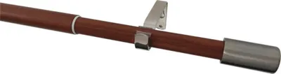 Obrázek produktu pro Teleskopická garnýž sada Ida dřevěná Ø 19 mm 190-360 cm ořech/stříbrná