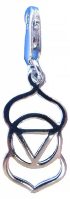 Image de Pendentif mousqueton « Ajna Chakra » 1,4 cm, argent 925