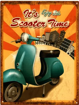 Immagine prodotto di Moritz segno decorativo di latta scooter scooter in metallo segno retro vintage design per la decorazione decorazione della parete