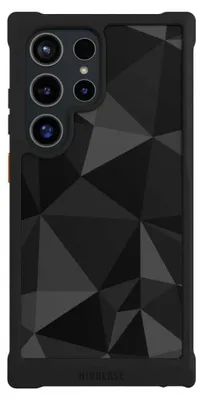 Produktbild von NIVOCASE Hülle für Samsung Galaxy S24 Ultra  Stoßfeste Handyhülle NIVOmax Case Schwarz Abstrakt Geometric Muster