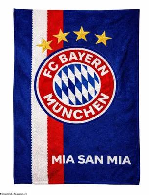 Produktbild von FC Bayern München Decke 150x200 cm Fleece Kuscheldecke FCB Fanartikel