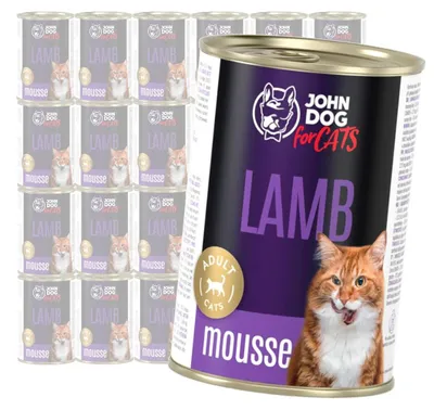 Produktbild von John Dog for Cats Lammmousse 24x400g getreidefreies Nassfutter für Katzen