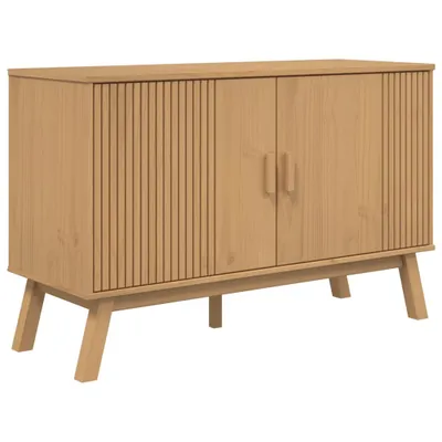 Zdjęcie produktu dla Komoda OLDEN, brązowa, 114x43x73,5 cm, lite drewno sosnowe