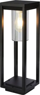 Obrázek produktu pro Hliníkové světlo E27 IP44 45 cm černé matné hranaté moderní venkovní světlo