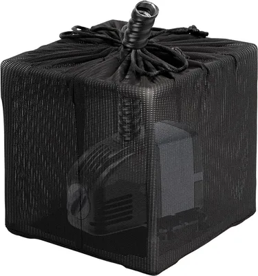 Productafbeelding van Vijverfilterbox met filterzak en pompbarrière, zwart, 17,8 cm