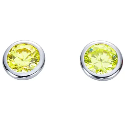 Produktbild von Miamar 01.1097HG Damen Ohrstecker Silber Zirkonia hellgrün