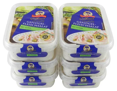 Produktbild von Geflügel-Fleischsalat mit Gurke von Golßener - 6er Set (6 Packungen à 200 g)