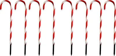 Produktbild von 8er Set LED-Gartenleuchtstäbe Zuckerstange