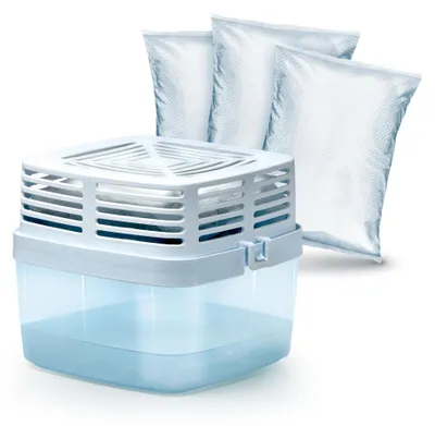 Image de Déshumidificateur + 3 recharges de 450 g - Solution efficace pour lutter contre l'humidité et les odeurs
