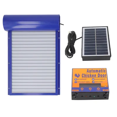 Image de Porte de poulailler,Porte de poulailler solaire,Porte de poulailler automatique,Porte de poulailler en aluminium,Porte de poulailler programmable,Ouvre-porte de poulailler à énergie solaire