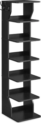 Produktbild von Songmics Schuhregal schmal mit 7 Ebenen schwarz