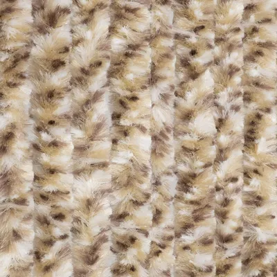 Produktbild von Moritz Flauschvorhang aus Chenille 56 x 185 cm braun grau meliert Türvorhang als Fliegenschutz Insektenschutz für Camping Wohnwagen