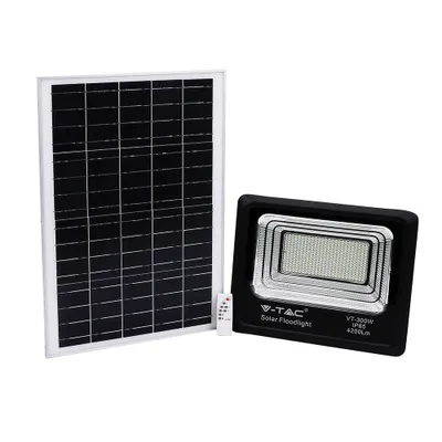Immagine prodotto di V-TAC Faro solare a LED VT-300W, 50 W, 6000 K, con pannello + telecomando