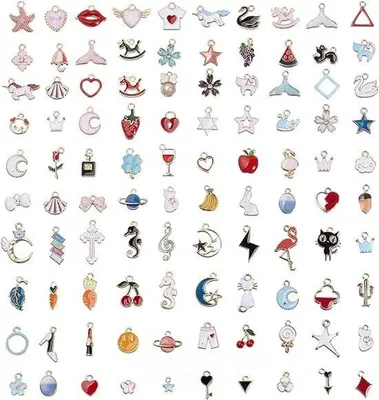 Produktbild von 100 Stück Silberne Mischbedels Halsketten Zubehör Handgemacht Schmuck