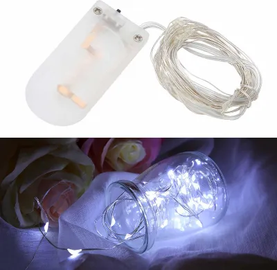 Image de 2m de fil de cuivre LED pour le bricolage de la lumi?re ?tanche Home Courtyard Party Decoration White
