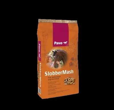 Produktbild von Pavo SlobberMash Pferdefutter 15 kg, vollwertiges Kraftfutter für Verdauung & Fellglanz