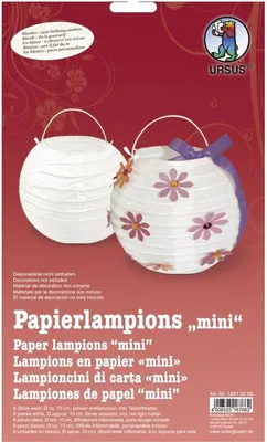 Produktbild von Papierlampinion Mini Durchmesser 10cm weiß VE=6 Stück