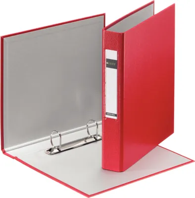 Zdjęcie produktu dla LEITZ 4213-00-25 Segregator ringowy Standard DIN A5 czerwony 2 D-ringi