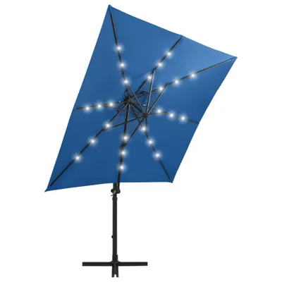 Immagine prodotto di vidaXL Ombrello semaforo con illuminazione LED 250 cm azzurro