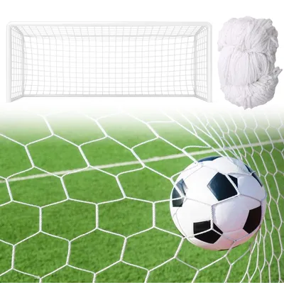 Imagen del producto de Red de portería de fútbol resistente al desgarro, 180 x 120 cm, red de repuesto para entrenamientos y partidos