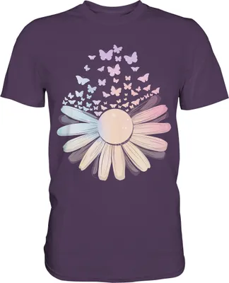Produktbild von Gänseblume Frauen Schmetterling T-Shirt – Urban Purple / XL