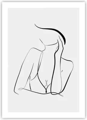 Produktbild von Poster - Poster ohne Rahmen - Frau Linien Minimalismus - 50x70 cm - Wand Bild - Wanddeko - Wandbilder - Kunstposter - Wandposter - Bilder - Kunstdruck - Wanddekoration - Wandbild - P2XPA50x70-4488