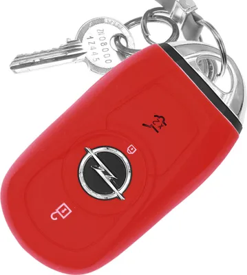 Produktbild von Auto Schlüssel Hülle Silikon Schutz Cover Rot kompatibel mit OPEL Astra K Insignia B Corsa E Zafira GTC Mokka X 3 Tasten KEYLESS SMARTKEY