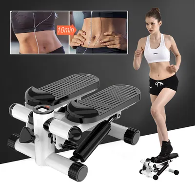 Produktbild von Stepper mit Display und 2 Power Ropes (verstellbaren Bewegungsumfang ) Sidestepper Mini Stepper Stepptrainer Hometrainer