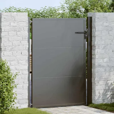 Immagine prodotto di Cancello da giardino con blocco Nero 110 x 155 cm